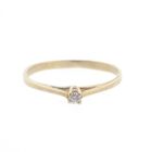 Image 5 of Gold solitaire ring with diamond | 0.025 ct.