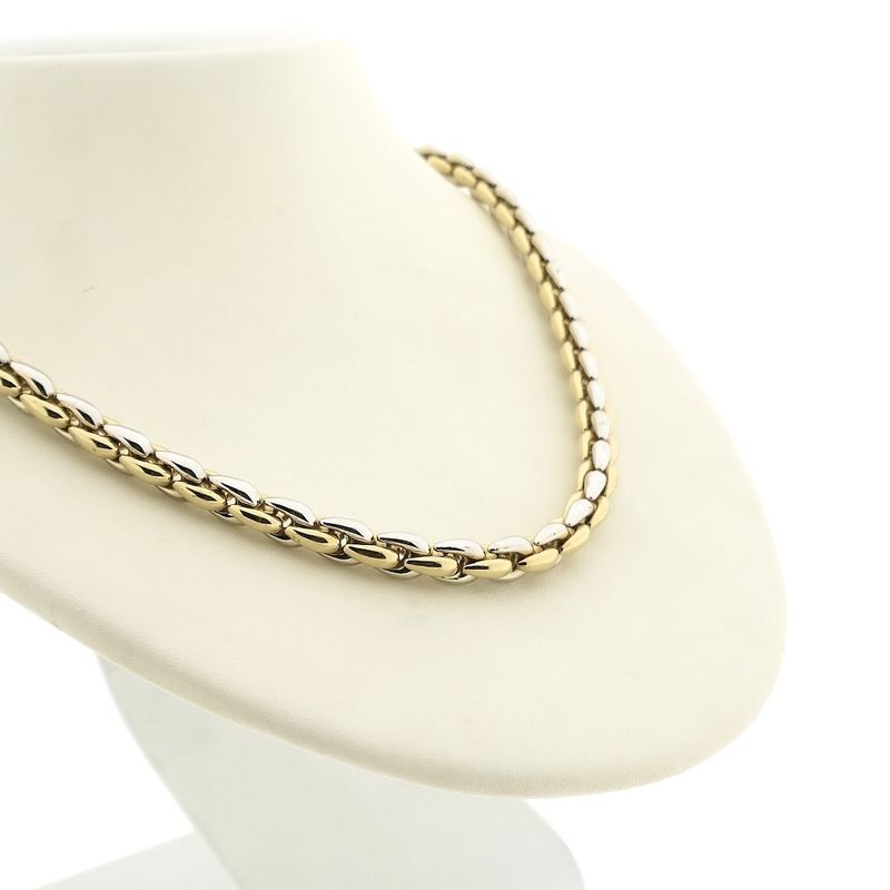 Image 2 of Two-tone gold fantasy link necklace