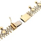 Image 7 of Gold gallery wire link necklace with balls