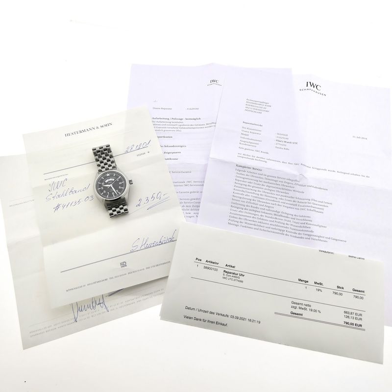 Image 19 of IWC Pilot UTC TZC Spitfire IW3251; Automatic men's watch with GMT