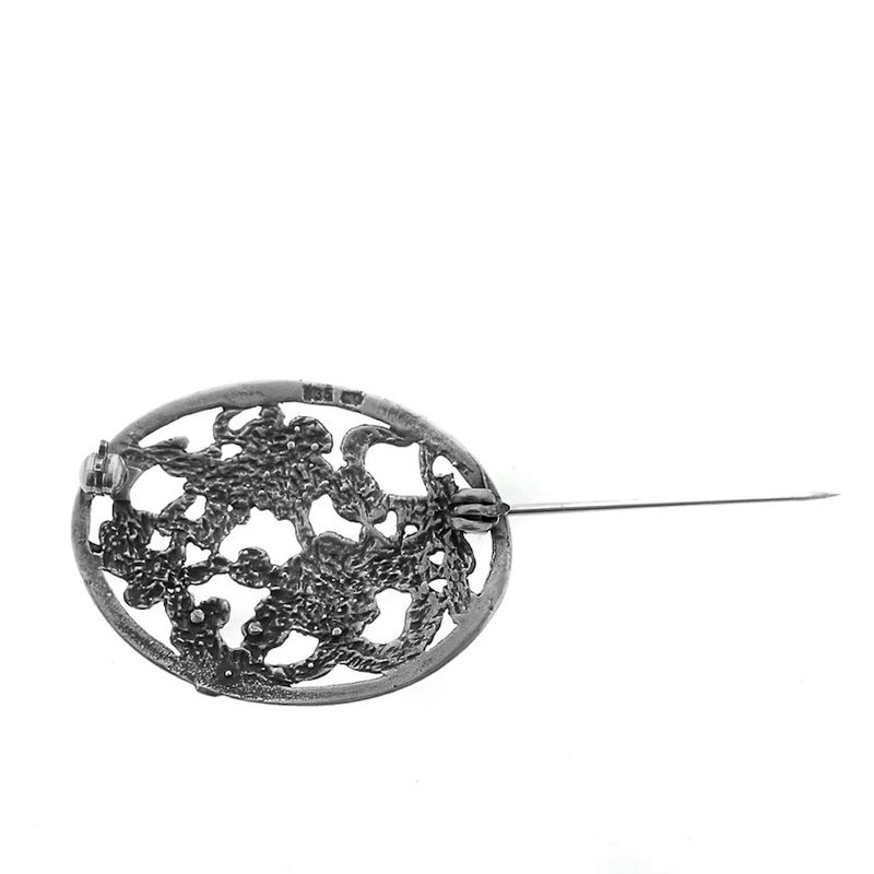 Image 5 of Silver brooch | Floral design