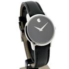 Image 3 of Movado Museum Classic; Steel women's watch with black dial; 0607204