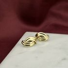 Image 6 of Gold interwoven stud earrings