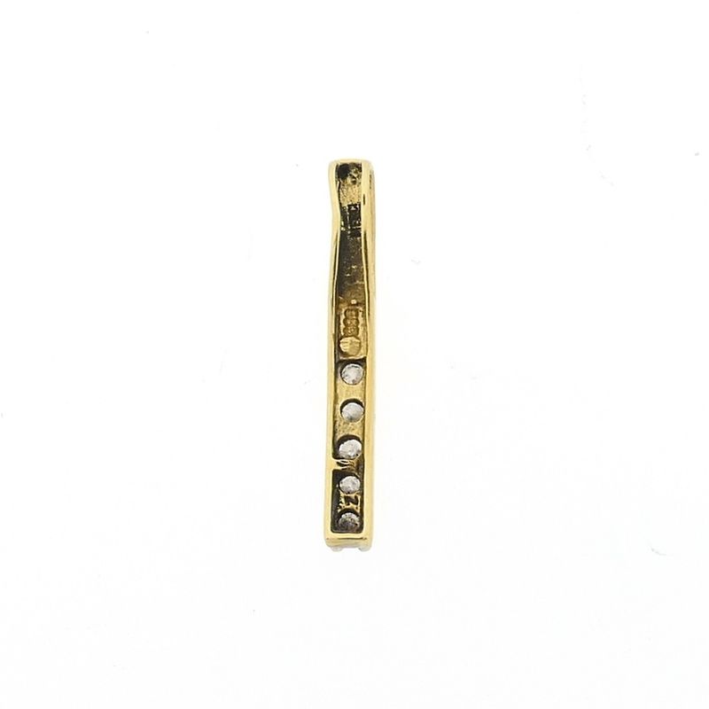 Image 6 of Gold minimalist pendant with zirconia