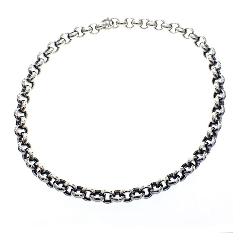 Image 7 of Silver jasseron necklace | 44 cm