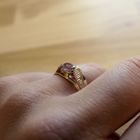 Image 7 of Gold ring with purple zirconia