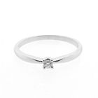 Image 5 of White gold solitaire ring with 0.06 ct diamond.