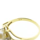 Image 6 of Vintage gold ring with pearl and diamond | 0.04 ct.