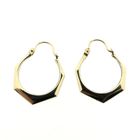 Image 3 of Gold angular earrings | Ø 18.5 mm