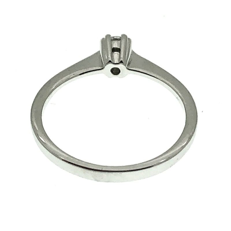 Image 6 of 18 carat white gold solitaire ring with 0.14 ct diamond.