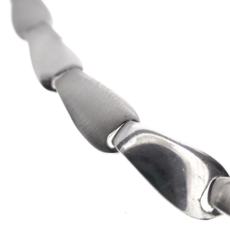 Image 3 of Silver fantasy necklace, half-matted | 43 cm