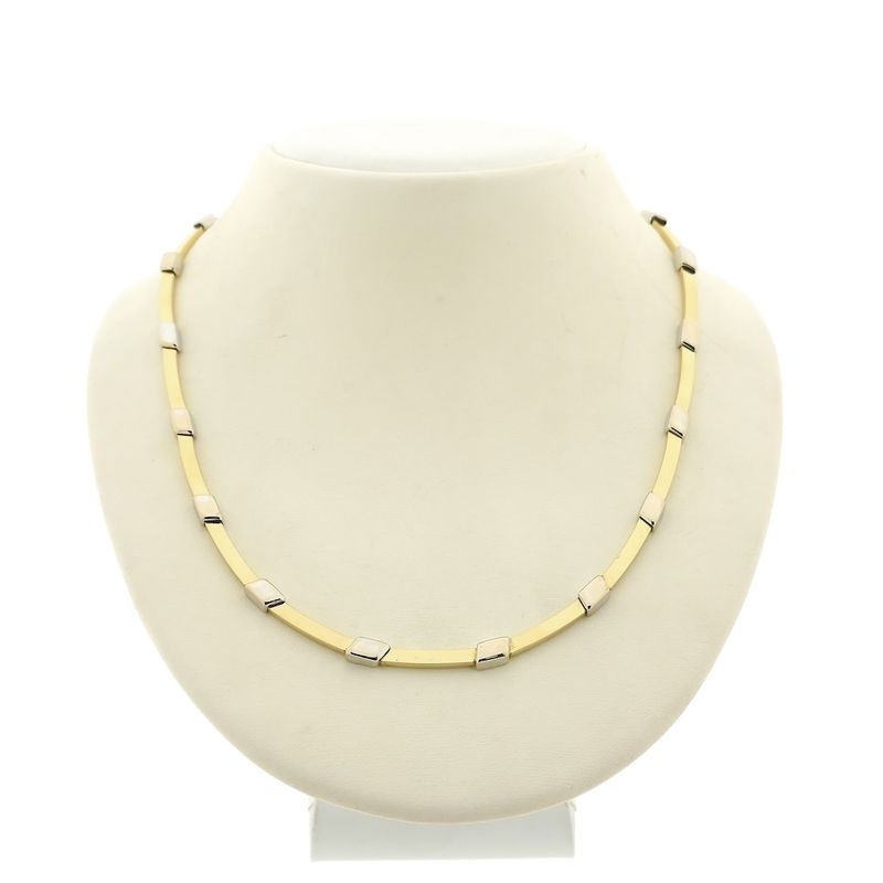 Image 1 of Golden bicolor women's necklace.