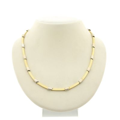 Golden bicolor women's necklace. Image 1 of Golden bicolor women's necklace.