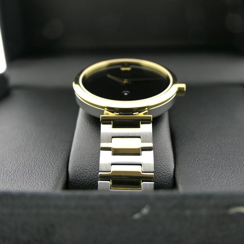 Image 16 of Movado Museum Classic; Two-tone automatic women's watch with black dial; 0607679