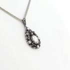 Image 7 of Antique silver pendant with diamonds; Approx. 0.93 ct.