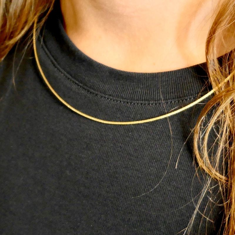 Image 10 of 14 Karat Cable Chain Necklace; 45.5 cm