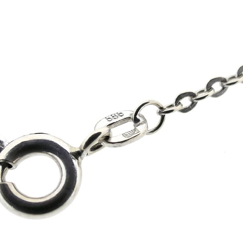 Image 5 of White gold anchor link necklace