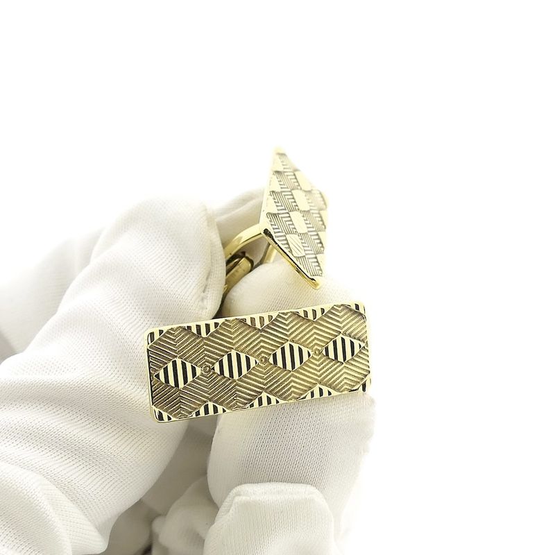 Image 6 of Vintage gold cufflinks with pattern