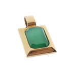 Image 3 of 18 carat gold pendant with jade