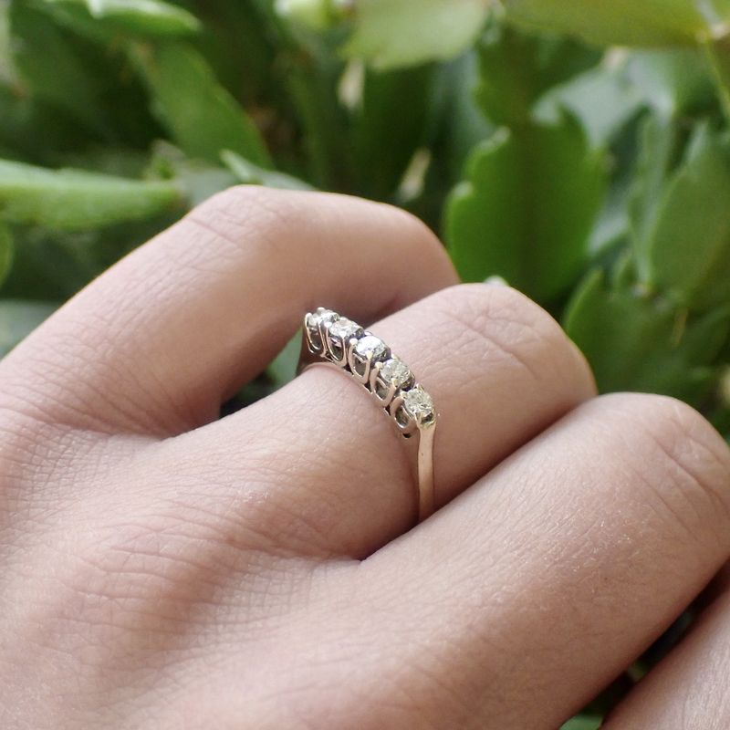 Image 9 of Gold ring with diamond | 0.30 ct.