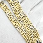 Image 9 of Two-tone gold navy link necklace