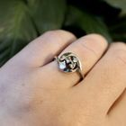 Image 9 of White gold ring with diamond | 0.12 ct.