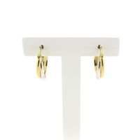 Two-tone gold earrings | Ø 16.9 mm