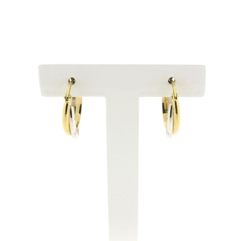 Image 1 of Two-tone gold earrings | Ø 16.9 mm