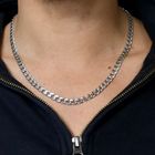 Image 10 of Silver Robust Flat Gourmet Link Necklace