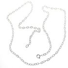 Image 4 of Silver ribbed anchor link chain | 70 cm
