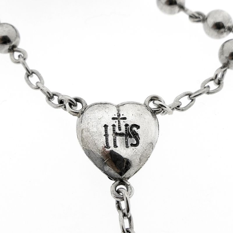 Image 7 of Silver rosary | 65 cm
