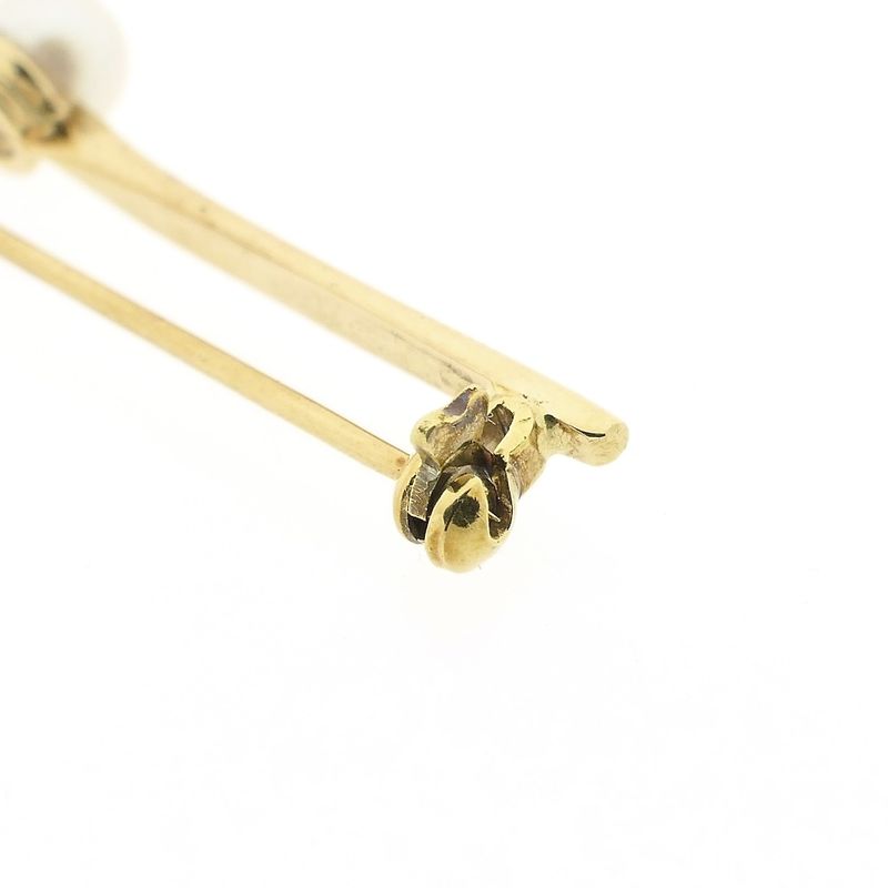 Image 6 of Vintage gold brooch with pearl