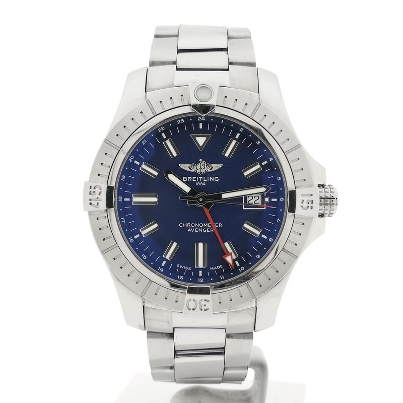 Image 19 of Breitling Avenger GMT 45 A32395; Automatic men's watch with GMT second time zone