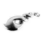 Image 3 of Silver pendant with a convex design