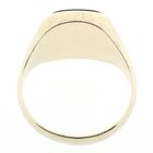 Image 7 of Gold men's signet ring with onyx and family crest