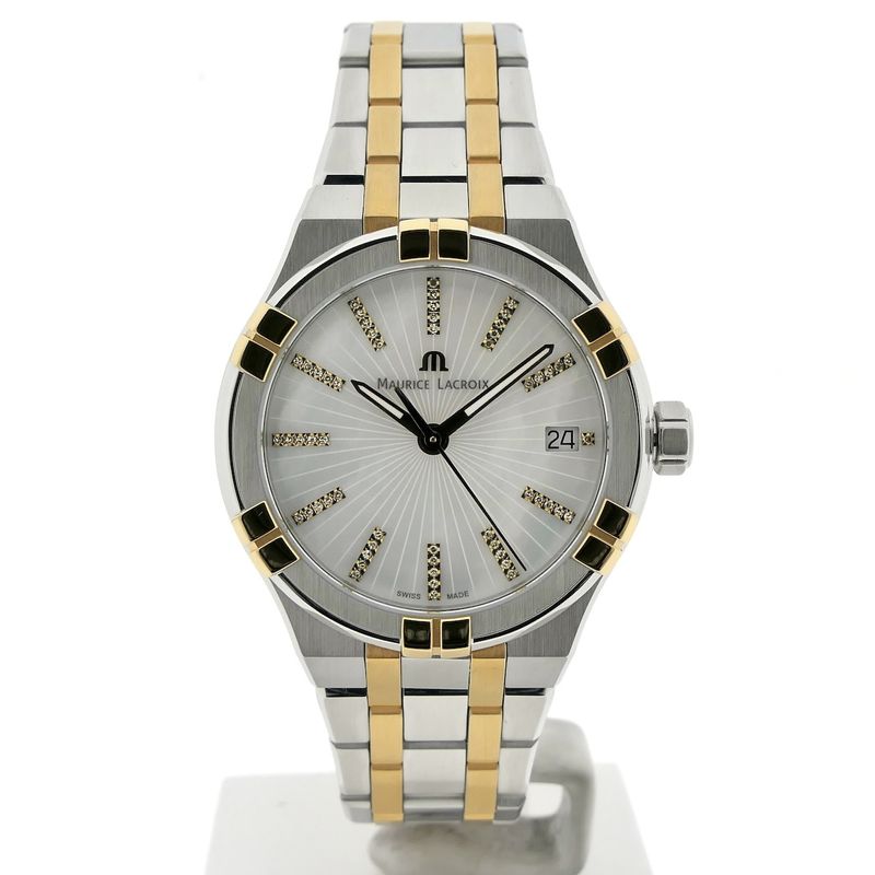 Image 12 of Maurice Lacroix AIKON AI1106; Bi-Color Women's watch with mother-of-pearl dial