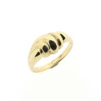Gold croissant ring
