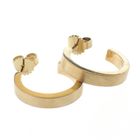 Image 3 of Gold matte earrings; Ø 16.5 mm