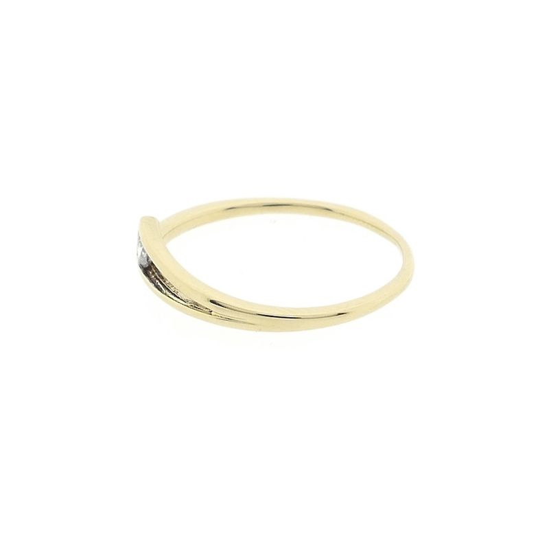 Image 6 of Gold solitaire ring with zirconia; Assos
