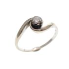 Image 1 of Two-tone gold solitaire ring with 0.15 ct diamond.