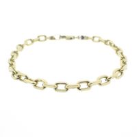 Gold anchor link bracelet | 20.5 cm