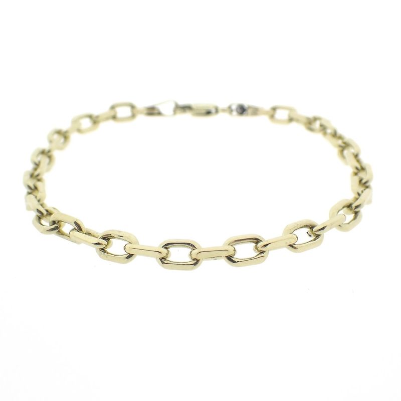 Image 1 of Gold anchor link bracelet | 20.5 cm