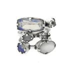 Image 5 of Silver ring with moonstones