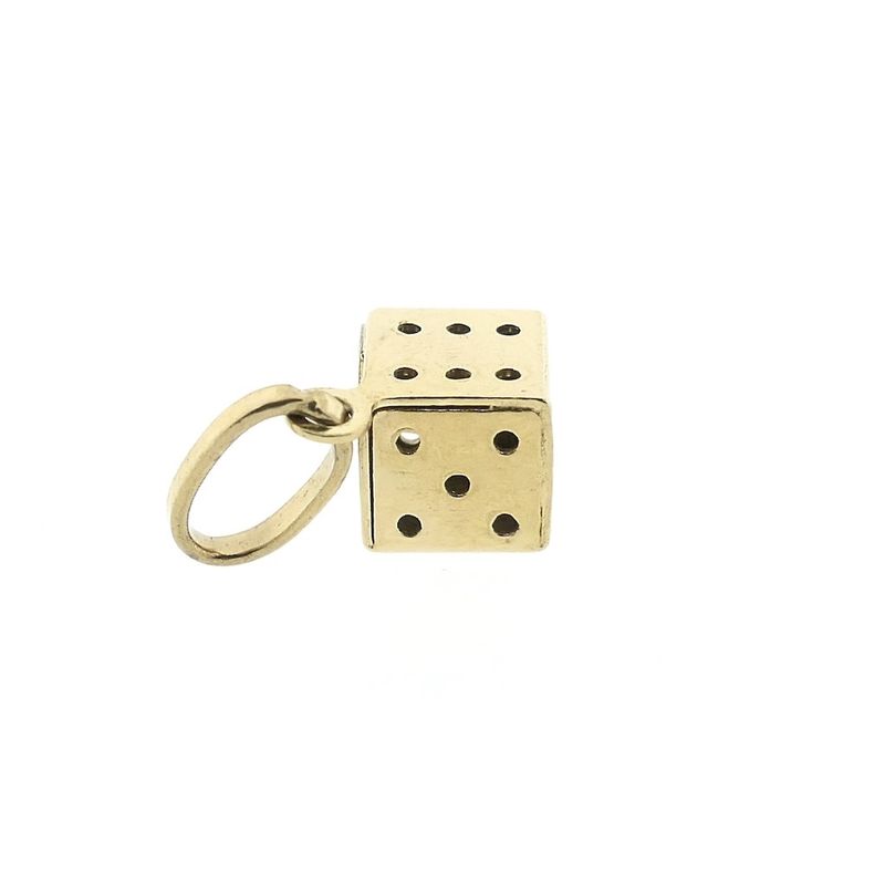 Image 6 of 18 carat gold pendant of a dice