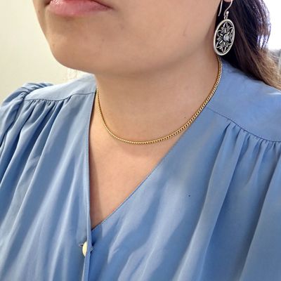 Image 2 of Gold gourmet link necklace | 41 cm