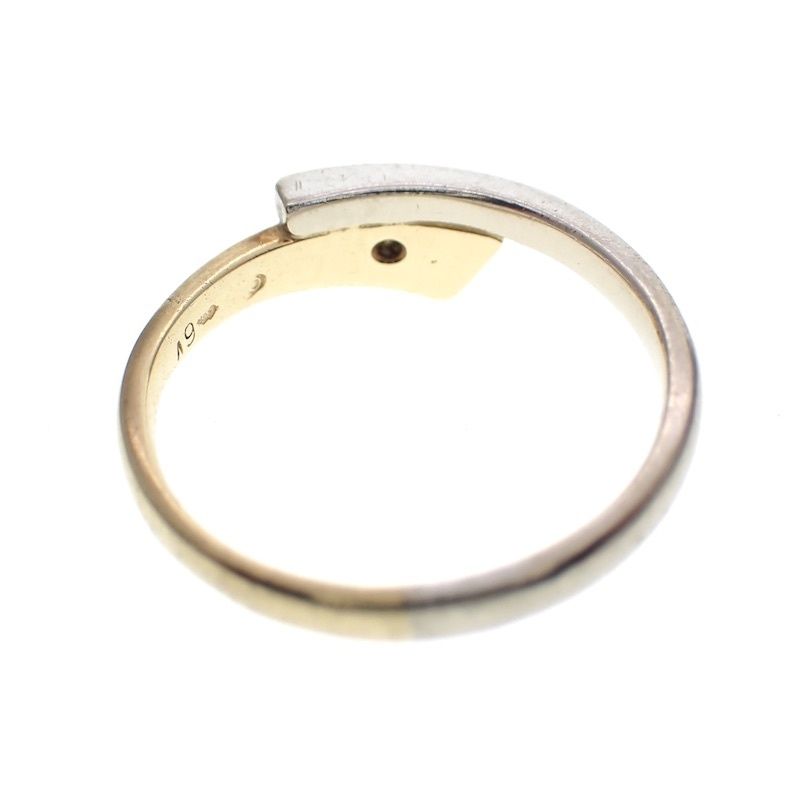 Image 5 of Two-tone gold solitaire ring with diamond