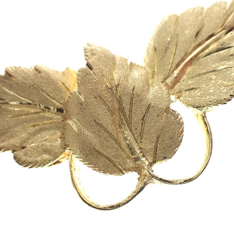 Image 3 of Exclusive; 18-karat vintage gold necklace; Leaf | 45 cm