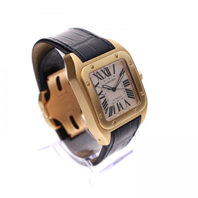 Afbeelding 4 van Cartier Santos XL 2657 W20071Y1; Automatisch 18ct. Gouden Heren Horloge