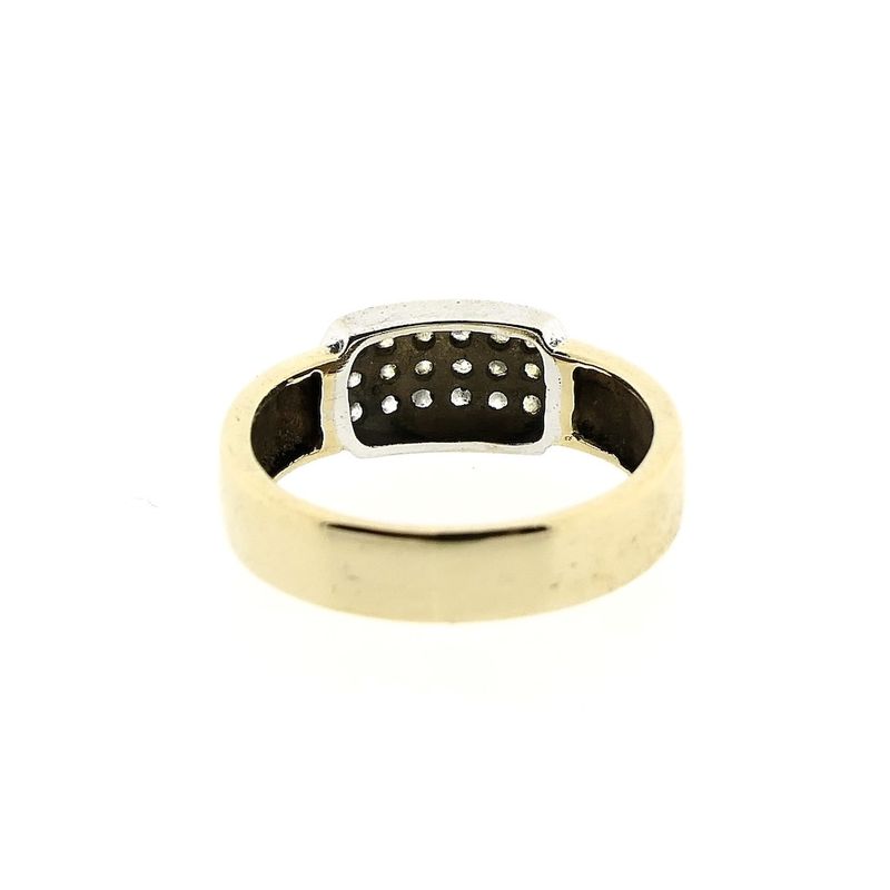 Image 3 of Two-tone gold fantasy ring with zirconia