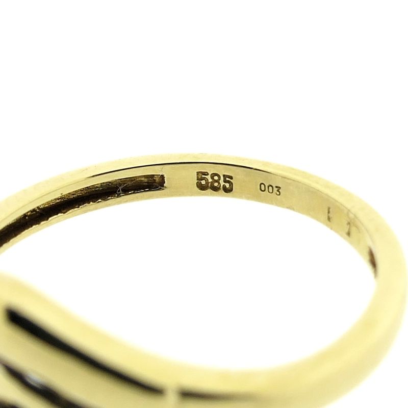 Image 9 of Gold solitaire ring with diamond; 0.015 ct.